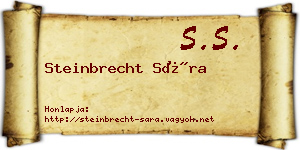 Steinbrecht Sára névjegykártya