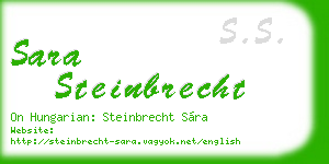 sara steinbrecht business card